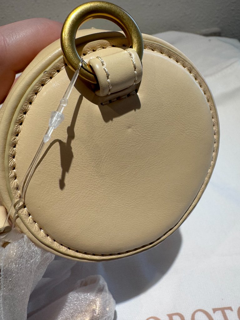 Oroton Honey Peach Leather Romy Barrel Bag — image 6 of 8